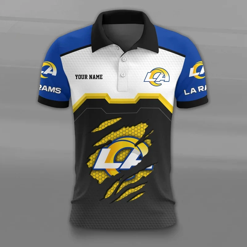 Limited Edition – Customized NFL Los Angeles Rams Polo Shirt