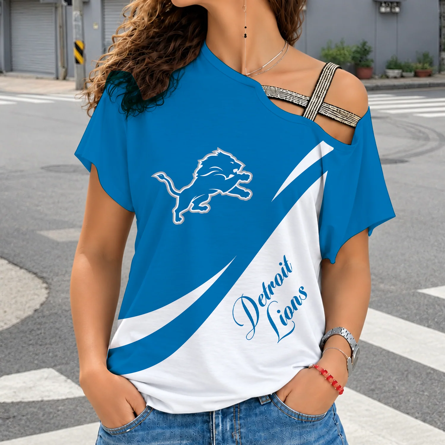 Limited Edition – Customized NFL Detroit Lions Shoulder Shirt