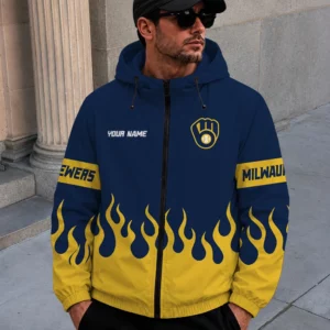 Limited Edition – Customized MLB Milwaukee Brewers Windbreaker Jacket