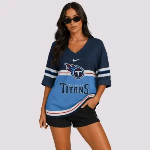 Limited Edition – Customized NFL Tennessee Titans Women’s Heart V-Neck Long Sleeve Shirt
