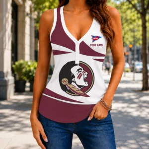 Limited Edition – Customized NCAA Florida State Seminoles Women’s V-Neck Tank Top