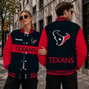 Limited Edition – Customized NFL Houston Texans Satin Varsity & Baseball Jacket