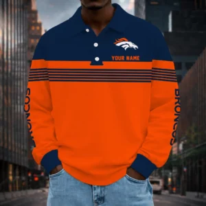 Limited Edition – Customized NFL Denver Broncos Long Sleeve Polo Shirt