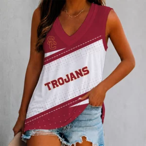 Limited Edition – Customized NCAA Usc Trojans Women’s V-Neck Tank Top