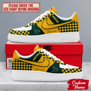 Limited Edition – Customized MLB Oakland Athletics Af1 Shoes