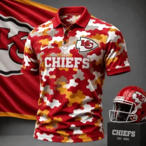 Limited Edition – Customized NFL Kansas City Chiefs Camo Polo Shirt