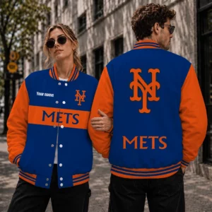 Limited Edition – Customized MLB New York Mets Satin Varsity & Baseball Jacket