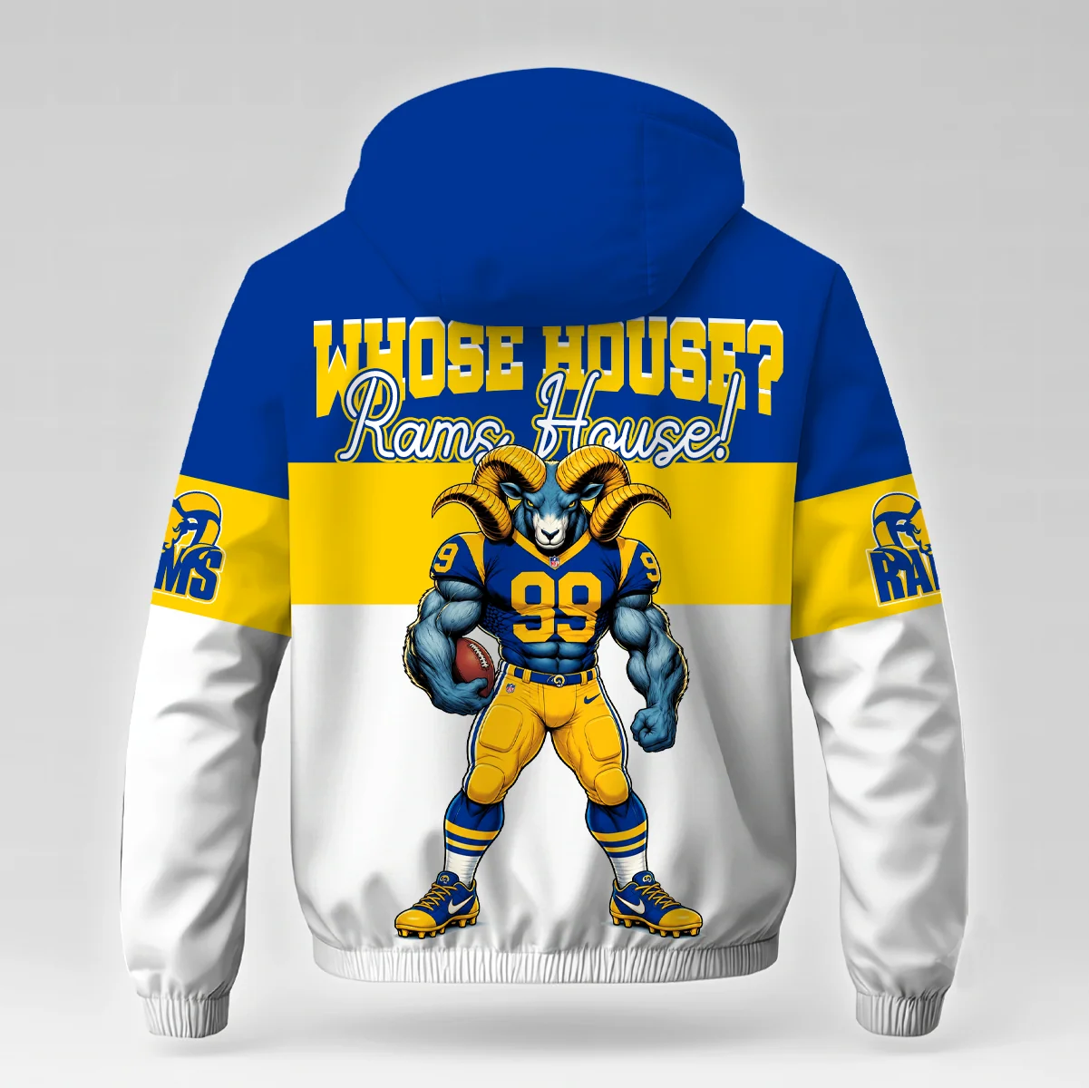 Limited Edition – Customized NFL Los Angeles Rams Windbreaker Jacket - Image 2