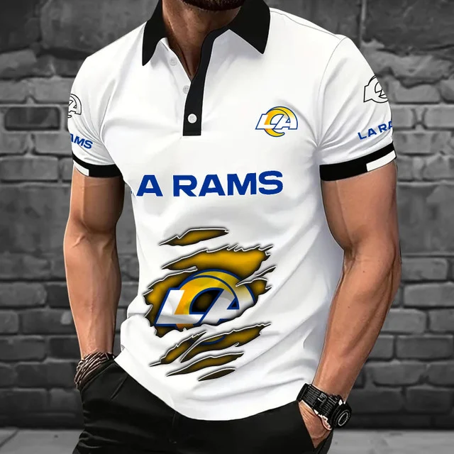 Limited Edition – Customized NFL Los Angeles Rams Polo Shirt