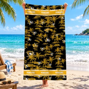 Limited Edition – Customized NHL Pittsburgh Penguins Beach Towel