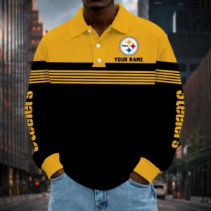 Limited Edition – Customized NFL Pittsburgh Steelers Long Sleeve Polo Shirt