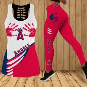 Limited Edition – Customized MLB Los Angeles Angels Hollow Tank Top & Leggings Set