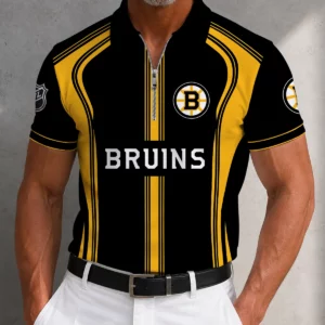 Limited Edition – Customized NHL Boston Bruins Zipper Polo Shirt