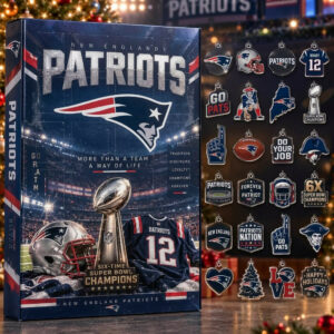 New England Patriots Advent Calendar Christmas Eve Countdown Gift For Football Fans