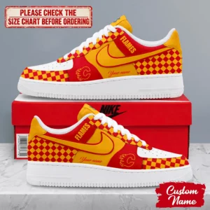 Limited Edition – Customized NHL Calgary Flames Af1 Shoes