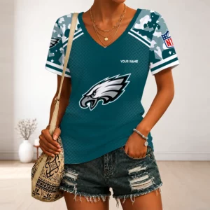 Limited Edition – Customized NFL Philadelphia Eagles V-Neck Female Shirt