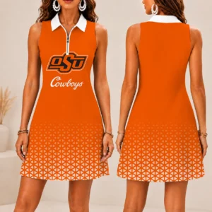 Limited Edition – New Customized NCAA Oklahoma State Cowboys Women’s Zip Sleeveless Polo Dress