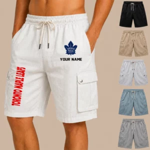 Limited Edition – Customized NHL Toronto Maple Leafs Men’s Drawstring Cargo Shorts
