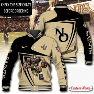 Limited Edition – Customized NFL New Orleans Saints Satin Varsity & Baseball Jacket