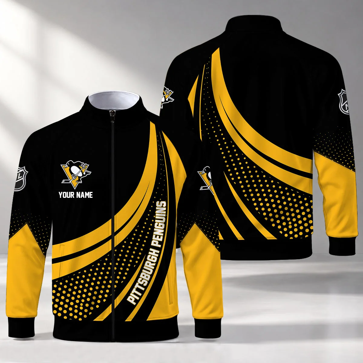 Limited Edition – Customized NHL Pittsburgh Penguins Stand Collar Jacket
