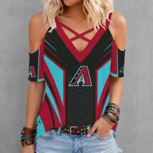 Limited Edition – Customized MLB Arizona Diamondbacks Criss Cross V-Neck Top