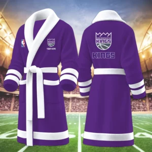 Limited Edition – Customized NBA Sacramento Kings Multicolor Fleece Bathrobe