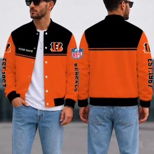 Limited Edition – Customized NFL Cincinnati Bengals Satin Varsity & Baseball Jacket