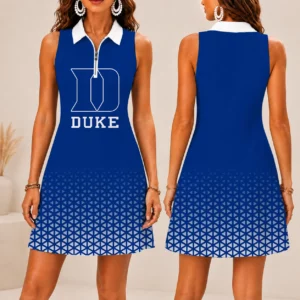 Limited Edition – Customized NCAA Duke Blue Devils Women’s Zip Sleeveless Polo Dress