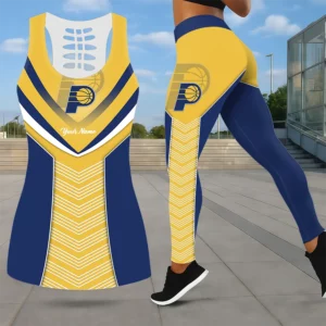 Limited Edition – Customized NBA Indiana Pacers Leggings & Hollow Tank Top Set
