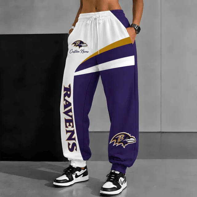 Limited Edition – Customized NFL Baltimore Ravens Sweatpants - Image 2