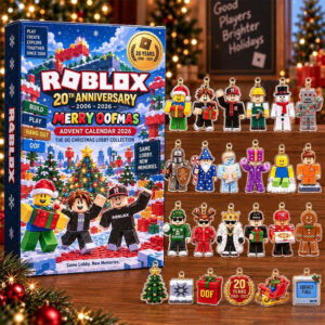 Roblox 20th Anniversary Xmas Advent Calendar 2026 24 Acrylic Ornaments Christmas Countdown Gift