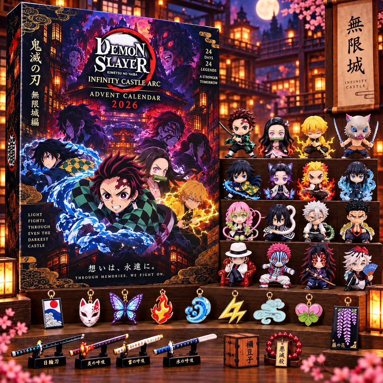 Demon Slayer Infinity Castle Arc 2026 Advent Calendar Christmas Gift For Anime Lovers