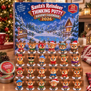 2026 Santa’s Reindeer Thinking Putty Advent Calendar Christmas Gift For Fan – THW