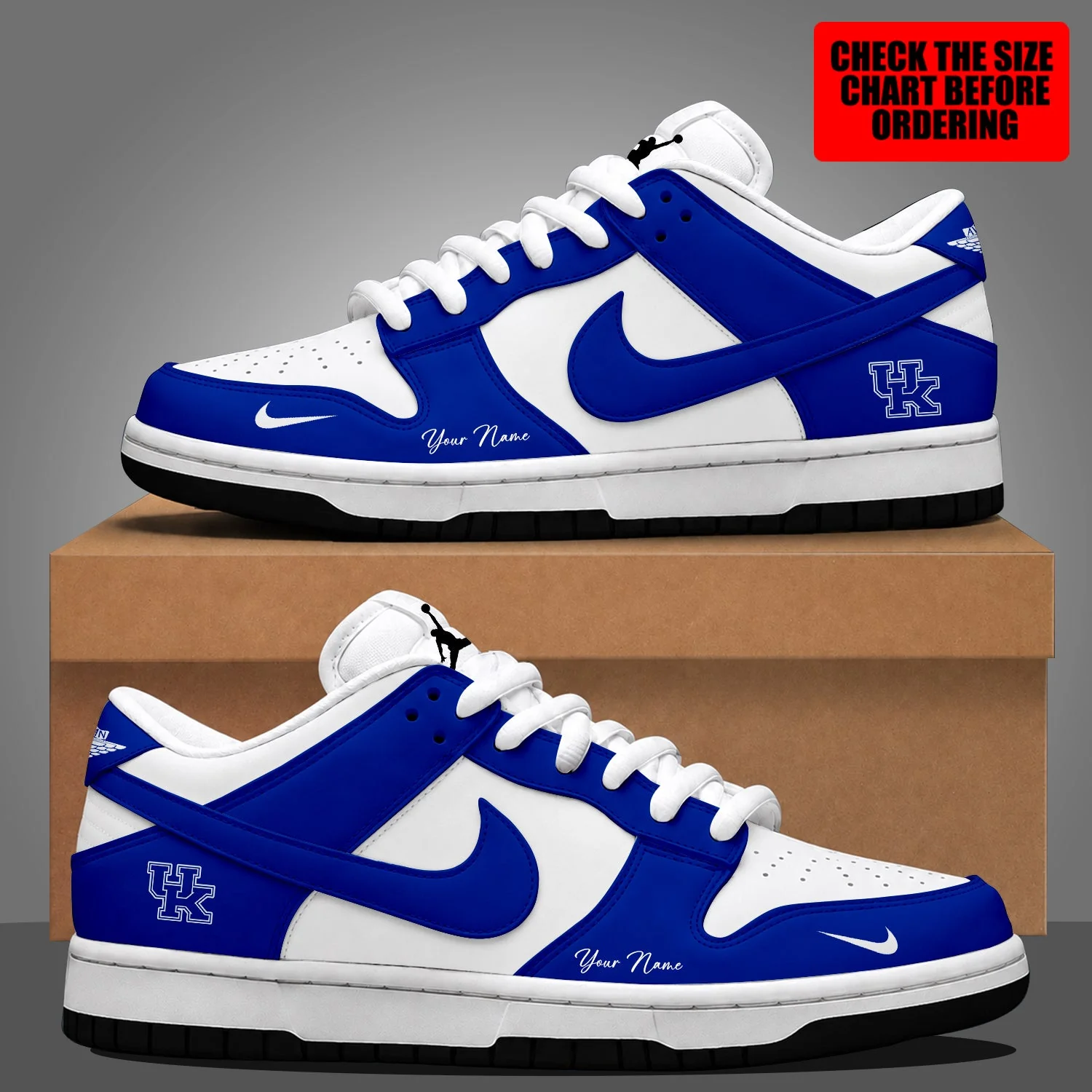 Limited Edition – Customized NCAA Kentucky Wildcats Strappy Dunk Low Shoes