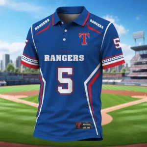 Limited Edition – Customized MLB Texas Rangers Polo Shirt