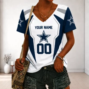 Limited Edition – Customized NFL Dallas Cowboys V-Neck Female Shirt