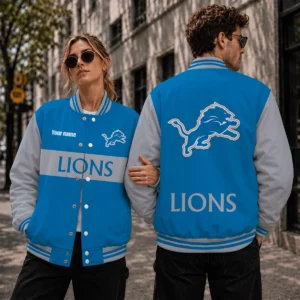 Limited Edition – Customized NFL Detroit Lions Satin Varsity & Baseball Jacket