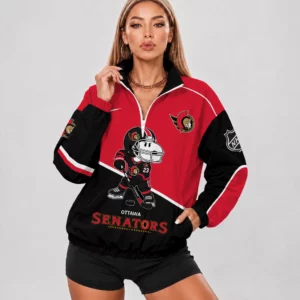 Limited Edition – Customized NHL Ottawa Senators V-Neck Zipper Sweatshirt Jacket