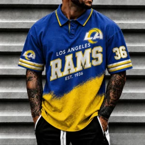 Limited Edition – Customized NFL Los Angeles Rams Polo Shirt