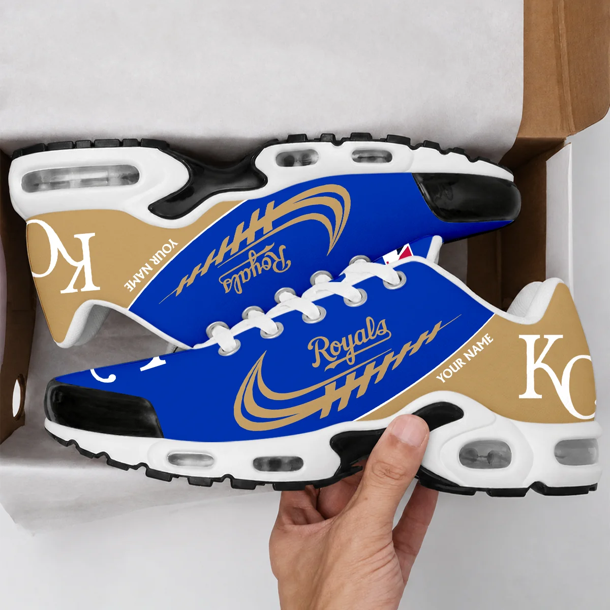 Limited Edition – Customized MLB Kansas City Royals Air Max Plus Sneakers