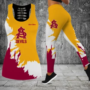 Limited Edition – Customized NCAA Arizona State Sun Devils Hollow Tank Top & Leggings Set