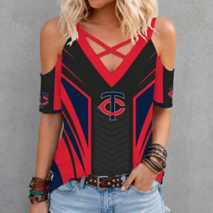 Limited Edition – Customized MLB Minnesota Twins Criss Cross V-Neck Top