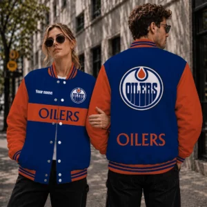 Limited Edition – Customized NHL Edmonton Oilers Satin Varsity Jacket & Baseball Jacket