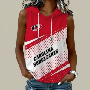 Limited Edition – Customized NHL Carolina Hurricanes Women’s Sleeveless Hooded Pocket Tank Top