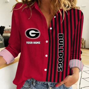 Limited Edition – Customized NCAA Georgia Bulldogs Women Casual Shirt For Fan