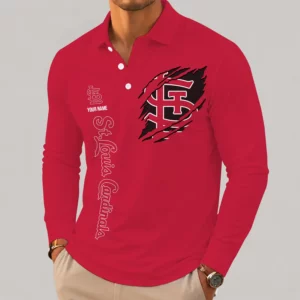 Limited Edition – Customized MLB St. Louis Cardinals Men’s Long Sleeve Polo