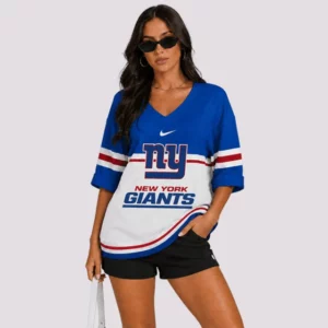 Limited Edition – Customized NFL New York Giants Women’s Heart V-Neck Long Sleeve Shirt