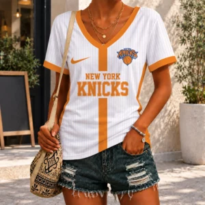 Limited Edition – Customized NBA New York Knicks V-Neck Female Shirt