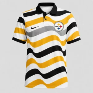 Limited Edition – Customized NFL Pittsburgh Steelers Striped Polo Shirt