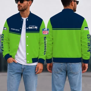 Limited Edition – Customized NFL Seattle Seahawks Satin Varsity & Baseball Jacket